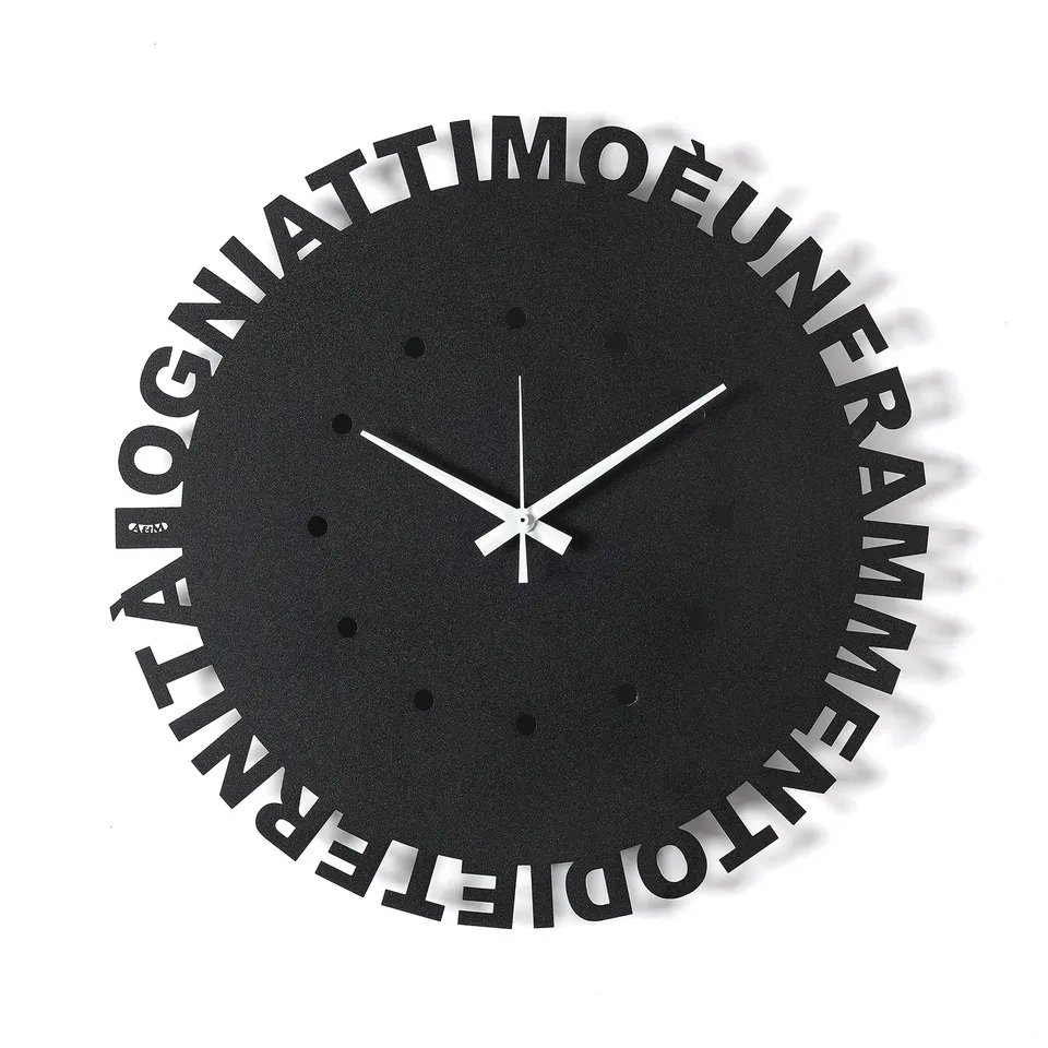 arti-mestieri-wordshow-orologio-da-parete-minimal-40-cm-con-frase image 1