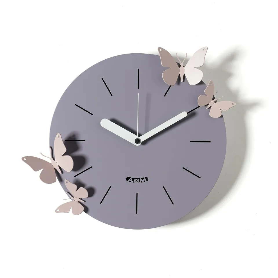 arti-mestieri-battito-d-ali-orologio-da-parete-con-farfalle image 1