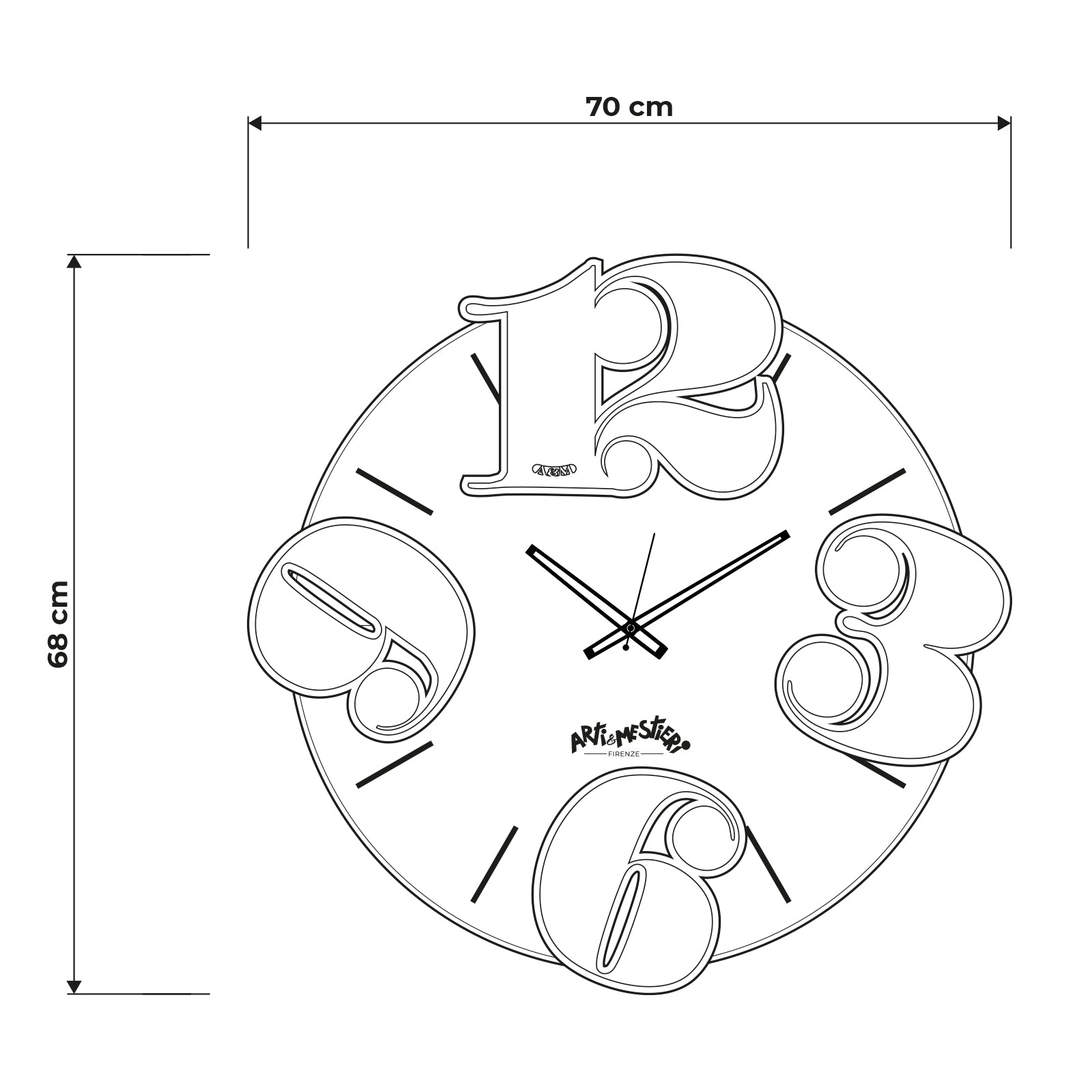 arti-mestieri-orologio-da-parete-benguiat-vetro-specchiato image 8