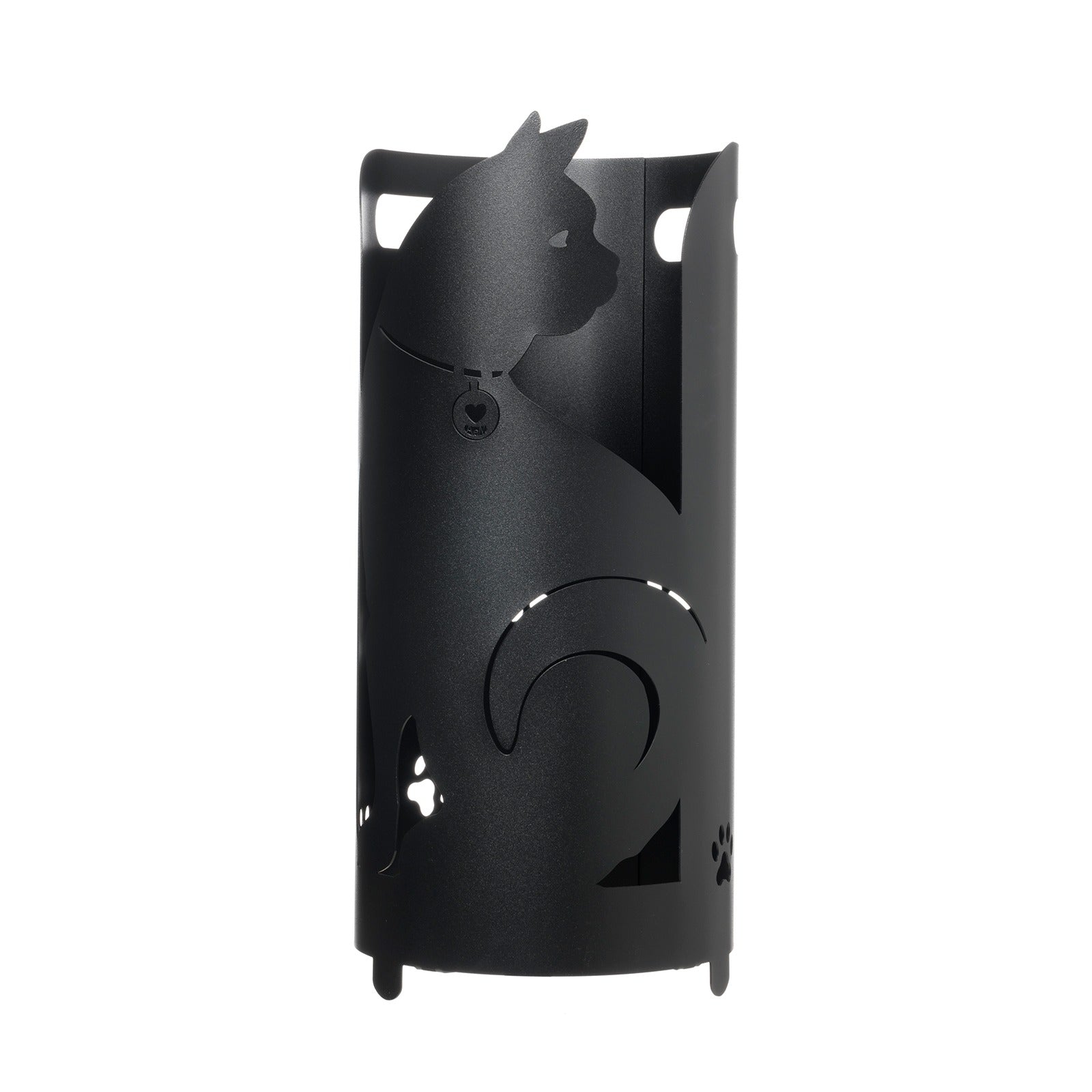 arti-mestieri-gatto-portaombrelli-di-design-in-ferro-23x55-cm-nero-fango image 1