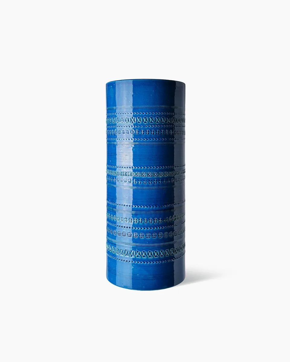 bitossi-ceramiche-vaso-portaombrelli-rimini-blu-aldo-londi image 1